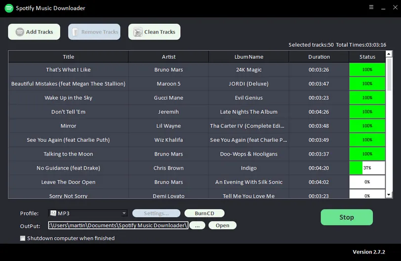 downloading music from spotify