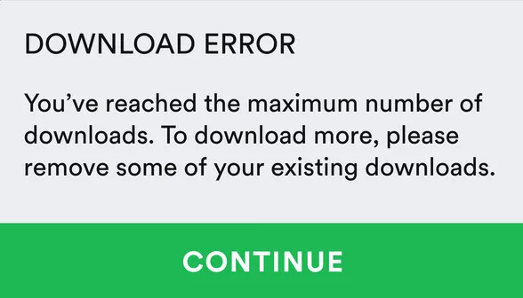 spotify download error
