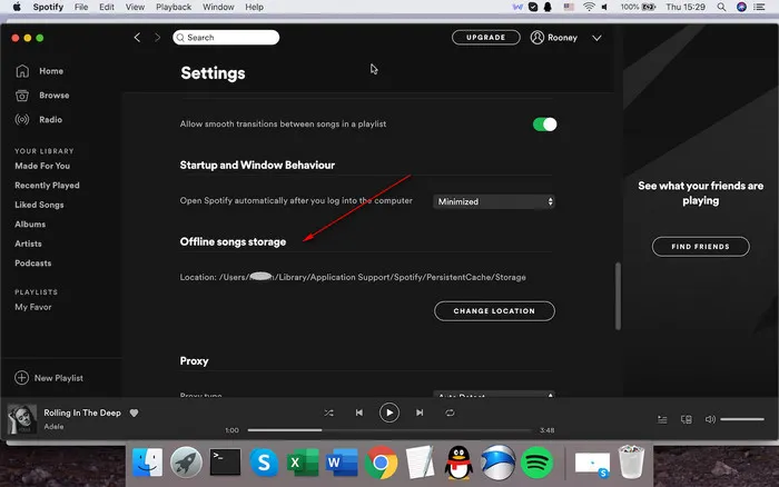 spotify download location